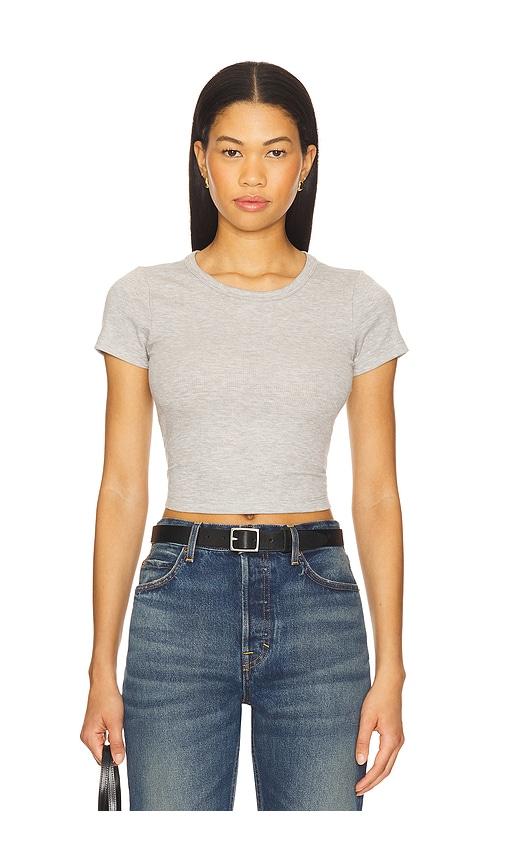 grlfrnd baby tee in grey. - size l (also in xxs, xs, s, m, xl)