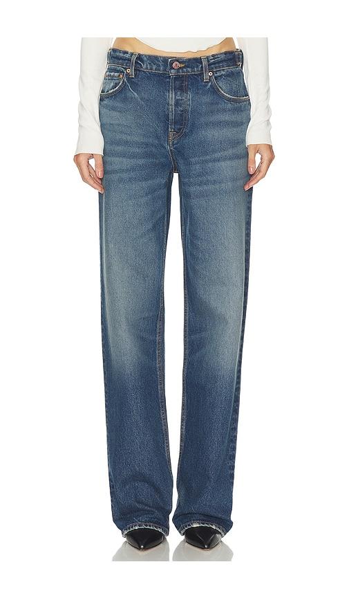 grlfrnd bella cinch low rise boyfriend in blue. - size 23 (also in 25, 24, 26, 27, 28, 29, 32)
