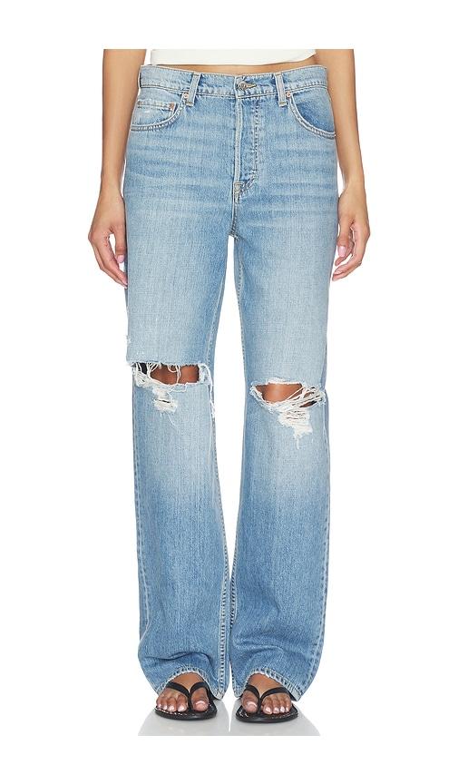 grlfrnd bella low rise boyfriend in blue. - size 23 (also in 25, 24, 26, 27, 28, 29, 30)