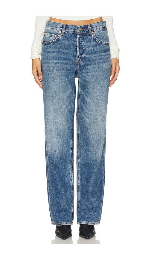 grlfrnd bella low rise boyfriend in denim-medium. - size 24 (also in 26, 25, 27, 28, 29, 30, 31)