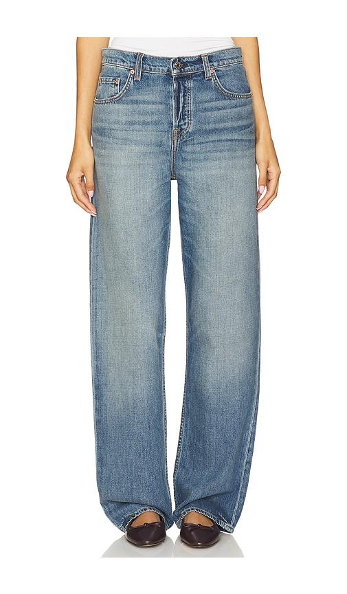 grlfrnd bella low rise boyfriend jeans in blue. - size 23 (also in 24, 25, 26, 27, 28, 29, 32)