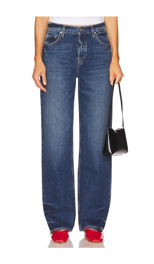 grlfrnd bella low rise boyfriend jeans in blue. - size 26 (also in 27, 28, 29, 30, 31, 32)