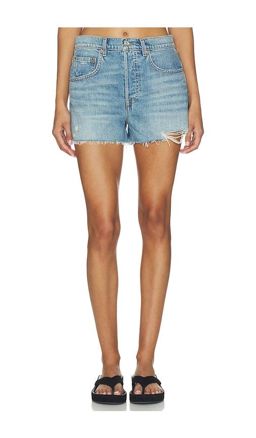 grlfrnd charlie low rise baggy cutt off in blue. - size 23 (also in 24, 25, 26, 27, 28, 29, 30, 32)