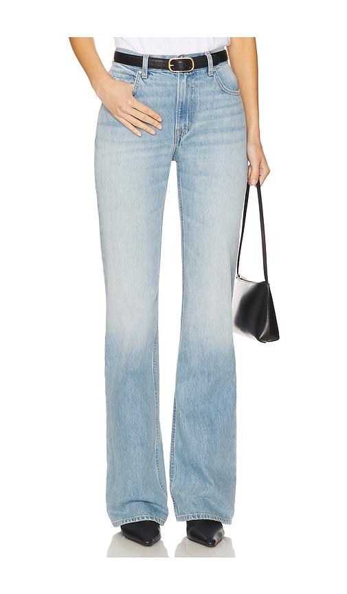 grlfrnd danie mid rise boot jeans in blue. - size 24 (also in 26, 27, 28)