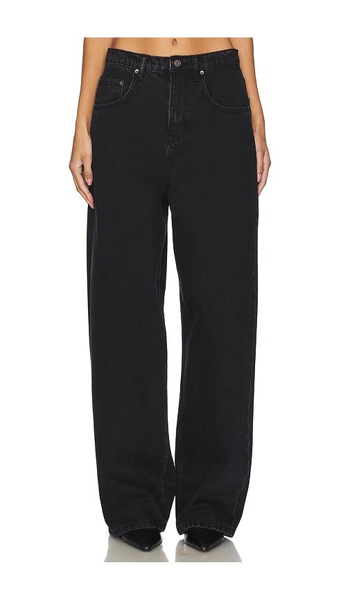 grlfrnd enya drop rise jeans in black. - size 24 (also in 25, 26, 28)