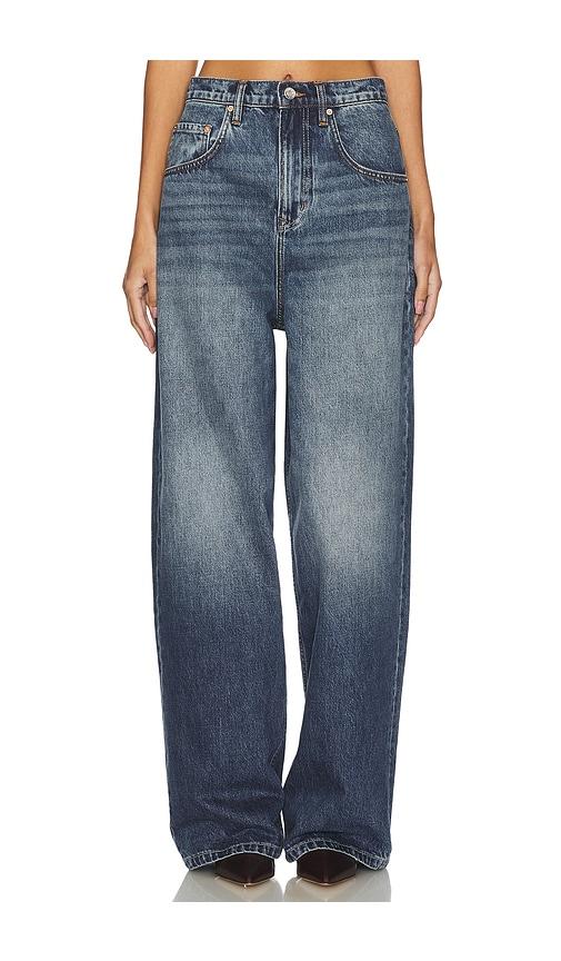 grlfrnd enya drop rise jeans in denim-dark. - size 24 (also in 25, 28, 29)