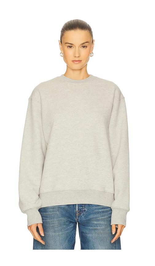 grlfrnd essential crew neck sweatshirt in light grey. - size s (also in xs)