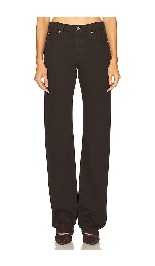 grlfrnd graham low rise straight twisted seam in brown. - size 24 (also in 28, 29, 30, 31)