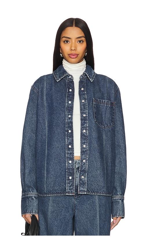 grlfrnd mae button down in blue. - size s (also in xs)