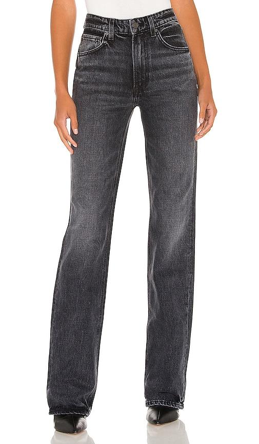 grlfrnd melanie high rise boot cut jeans in grey. - size 29 (also in 32)