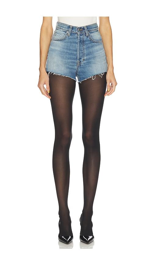 grlfrnd nadia v front short in blue. - size 24 (also in 27, 30)