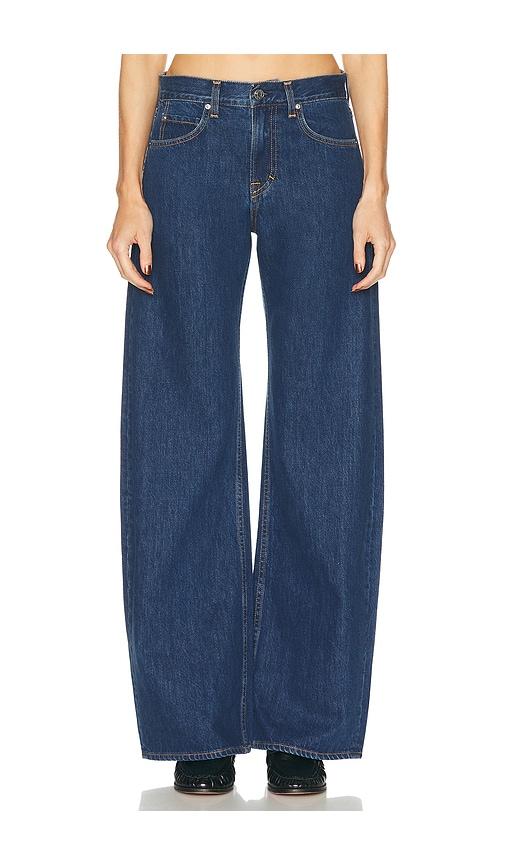 grlfrnd rory short rise baggy in navy. - size 26 (also in 27, 28, 29, 30, 32)