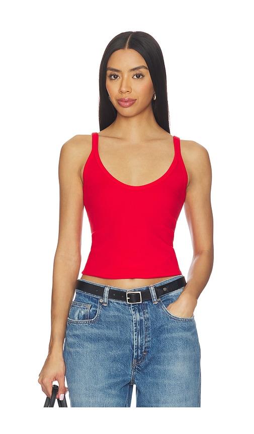 grlfrnd u-neck tank in red. - size l (also in m, s)