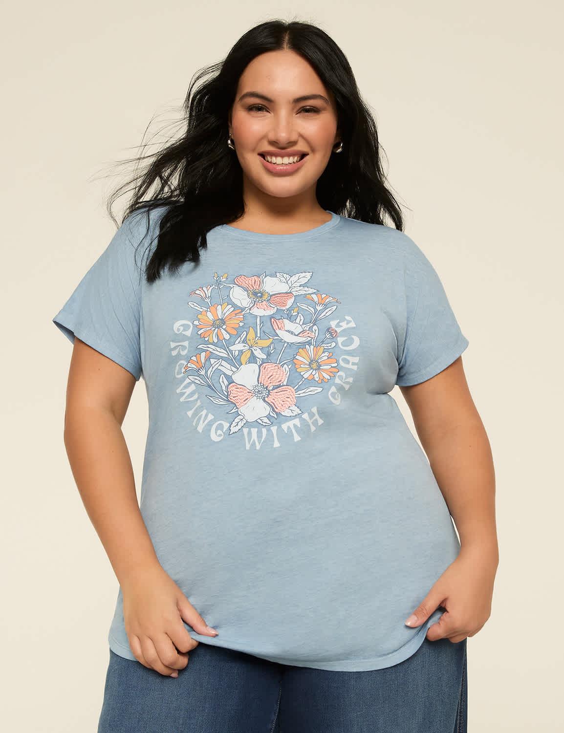 growing with grace short-sleeve graphic tee