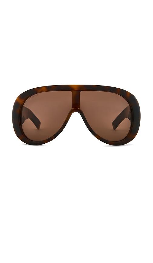 gucci aviator sunglasses in brown.