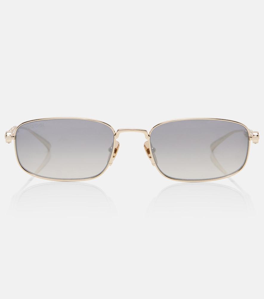 gucci bamboo crystal-embellished rectangular sunglasses