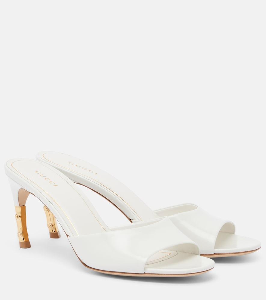 gucci bamboo leather mules