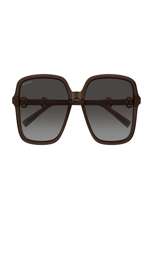gucci butterfly sunglasses in brown.