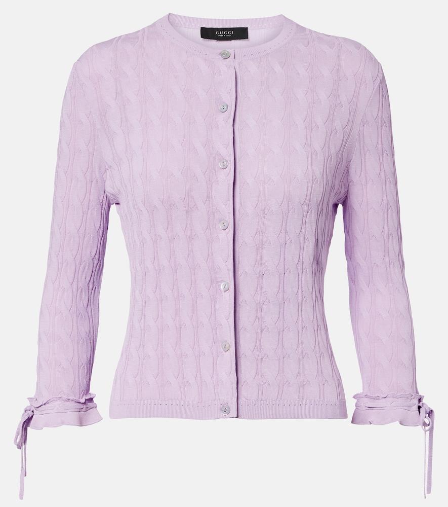 gucci cable-knit cardigan