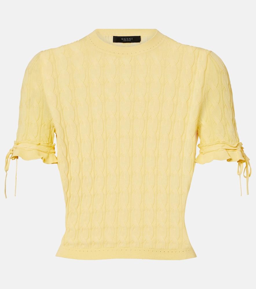 gucci cable-knit sweater