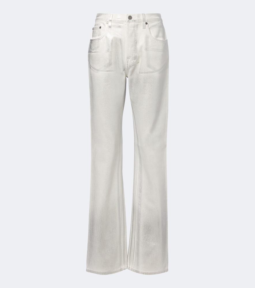 gucci coated straight jeans