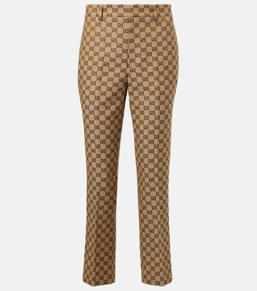 gucci cotton-blend straight pants