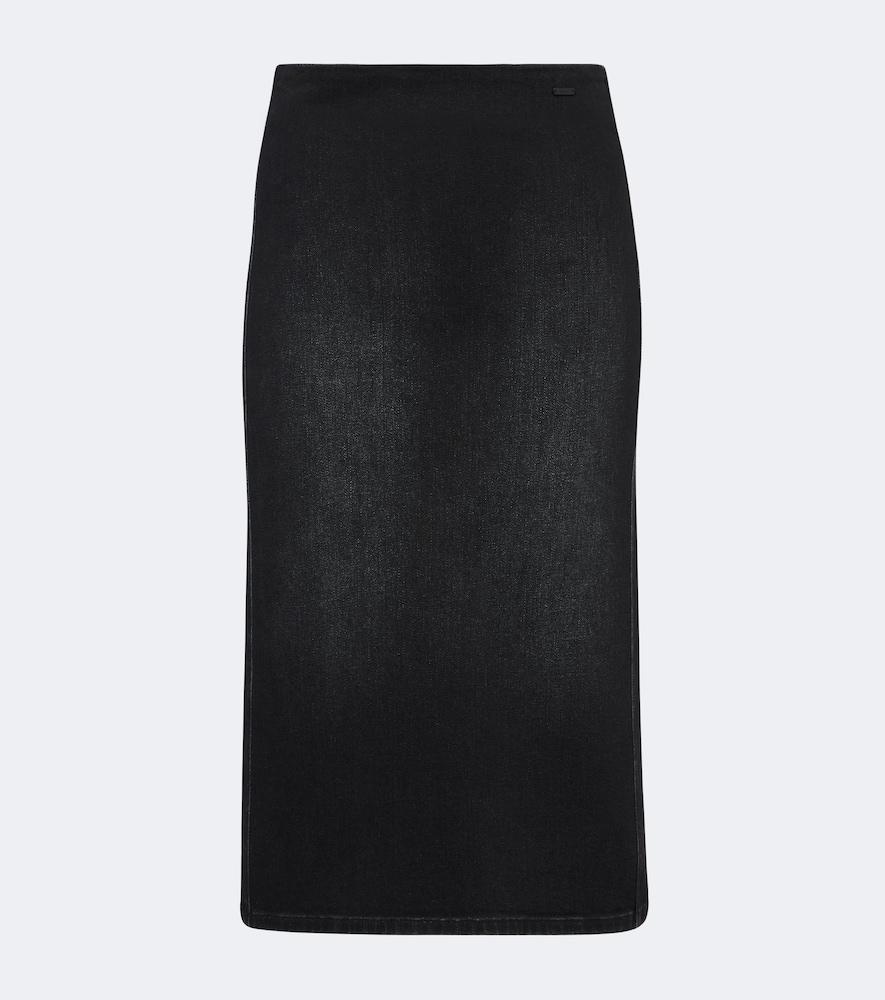 gucci denim midi skirt