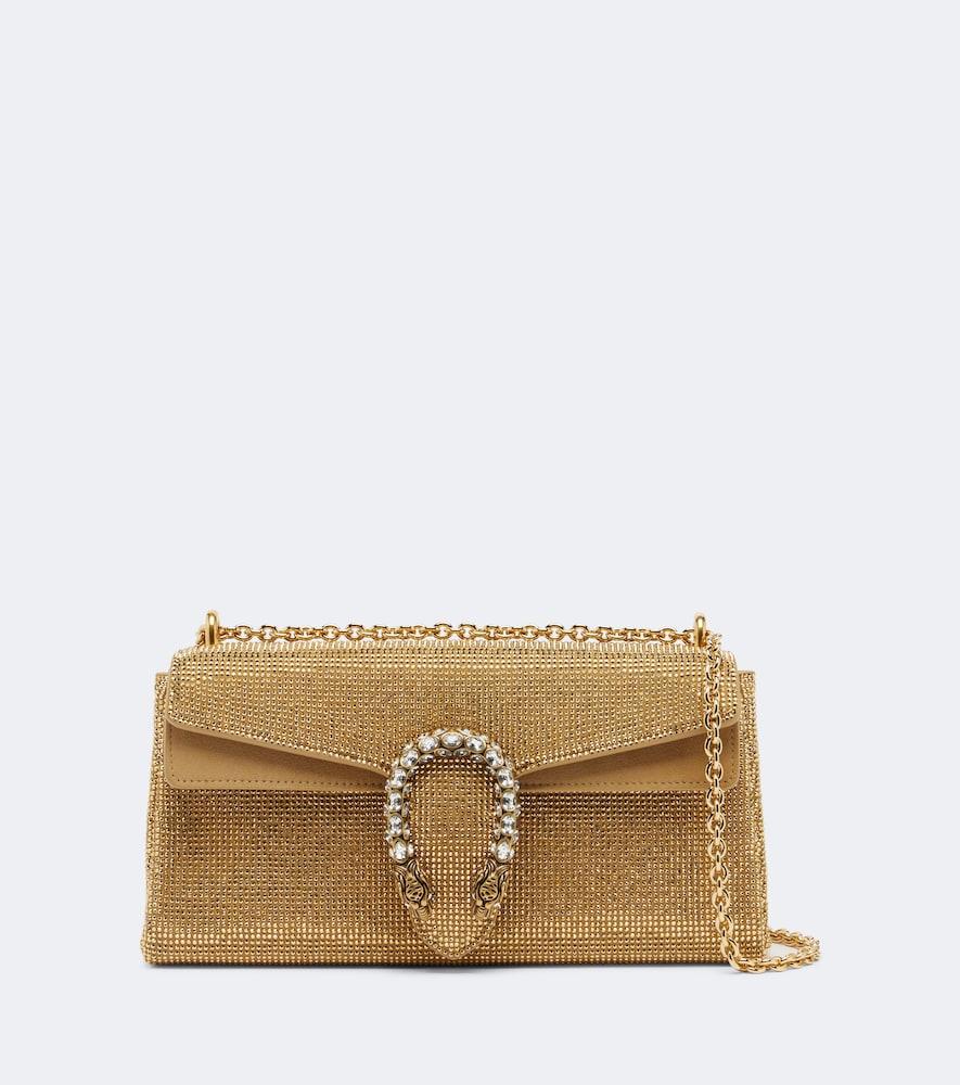 gucci dionysus small embellished suede shoulder bag