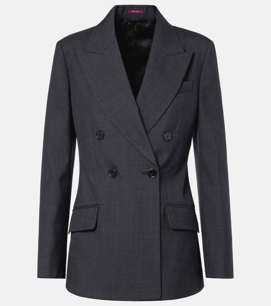 gucci double-breasted wool blazer