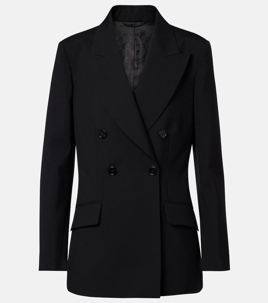 gucci double-breasted wool blazer