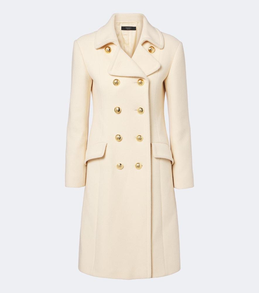 gucci double-breasted wool-blend coat
