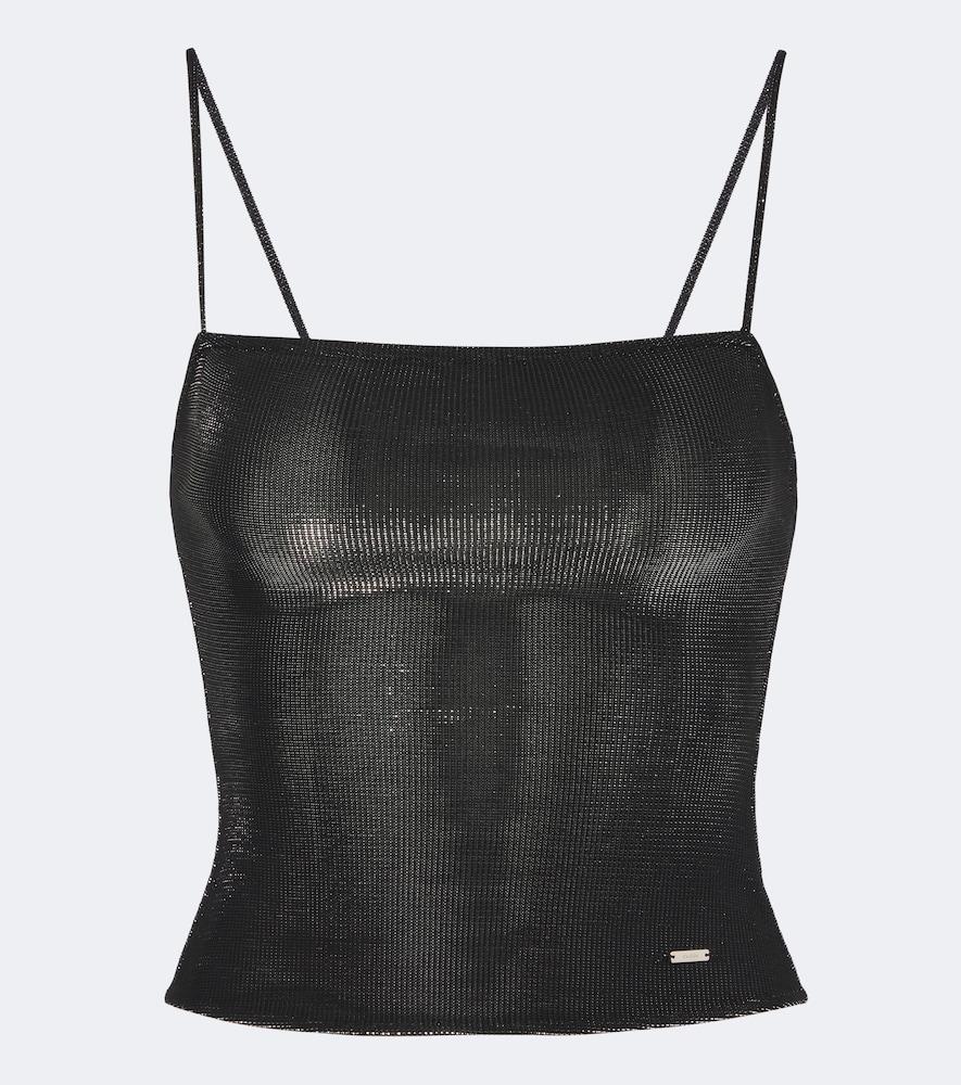gucci embellished crop top