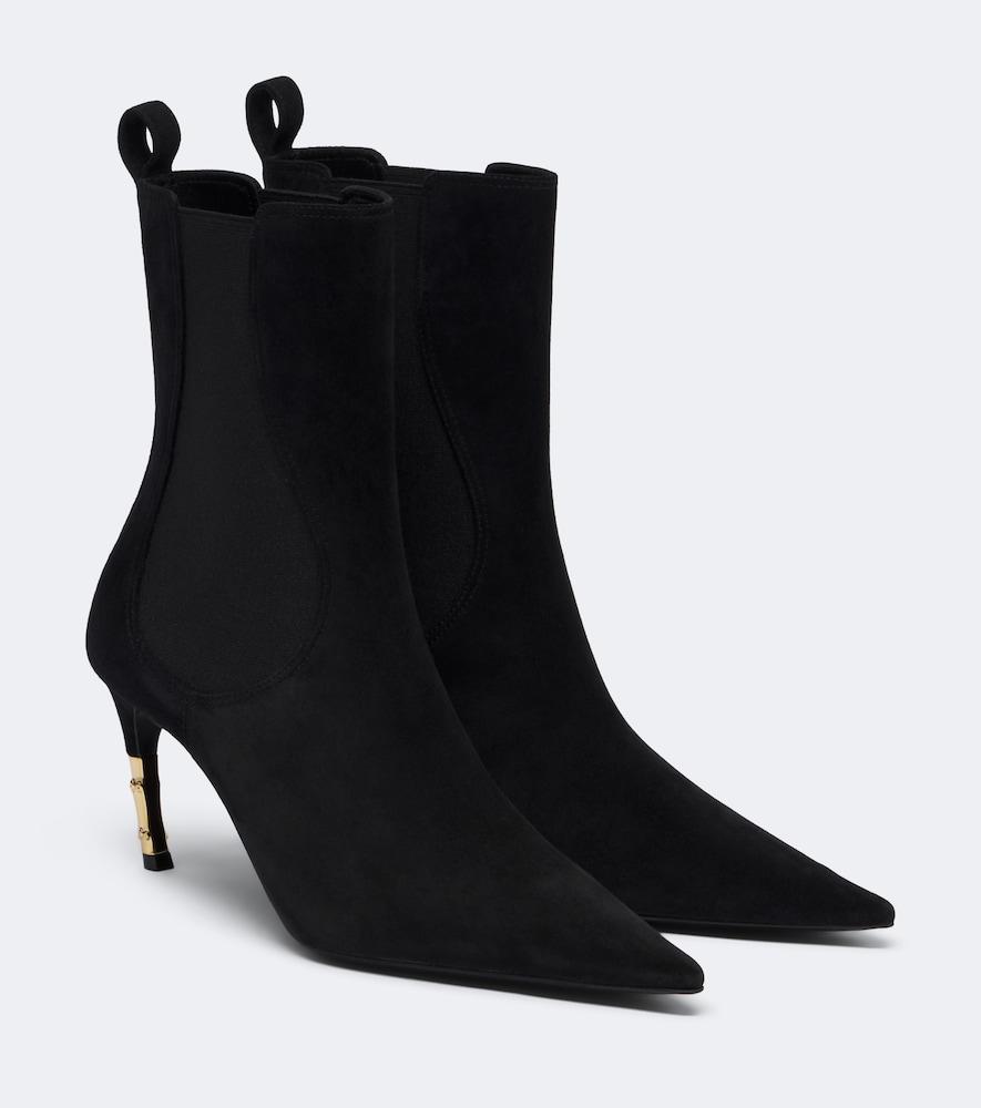gucci embellished suede ankle boots