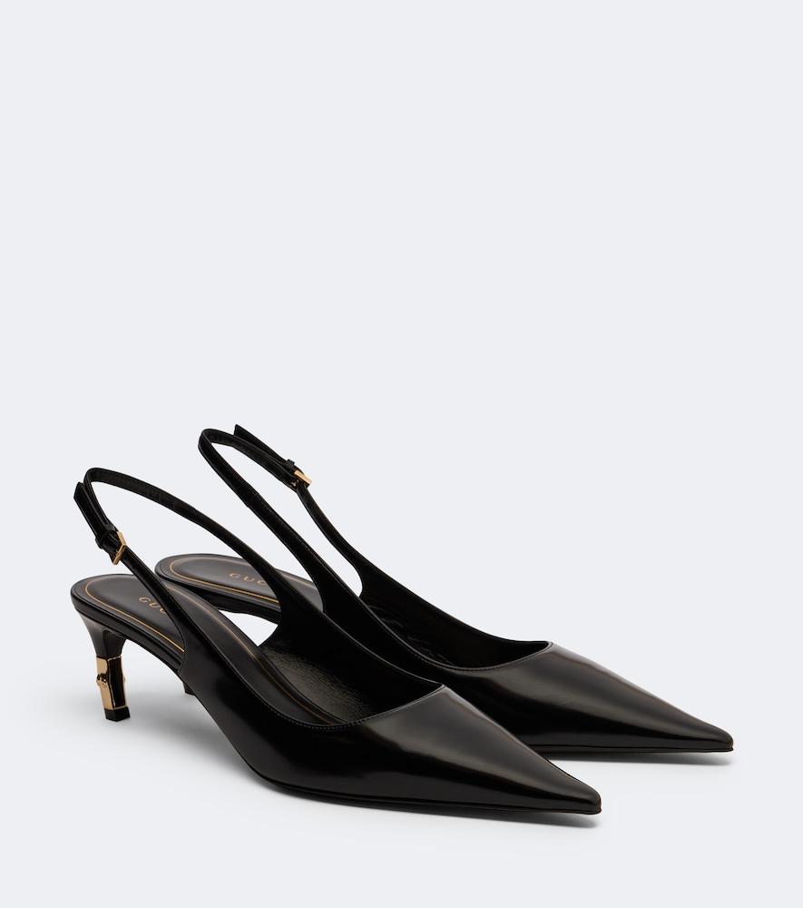 gucci eva leather slingback pumps