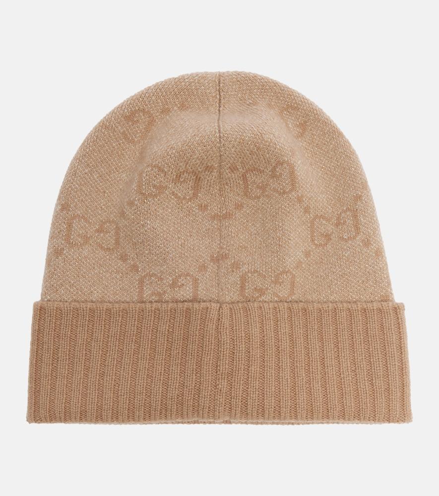 gucci gg cashmere-blend lamé beanie