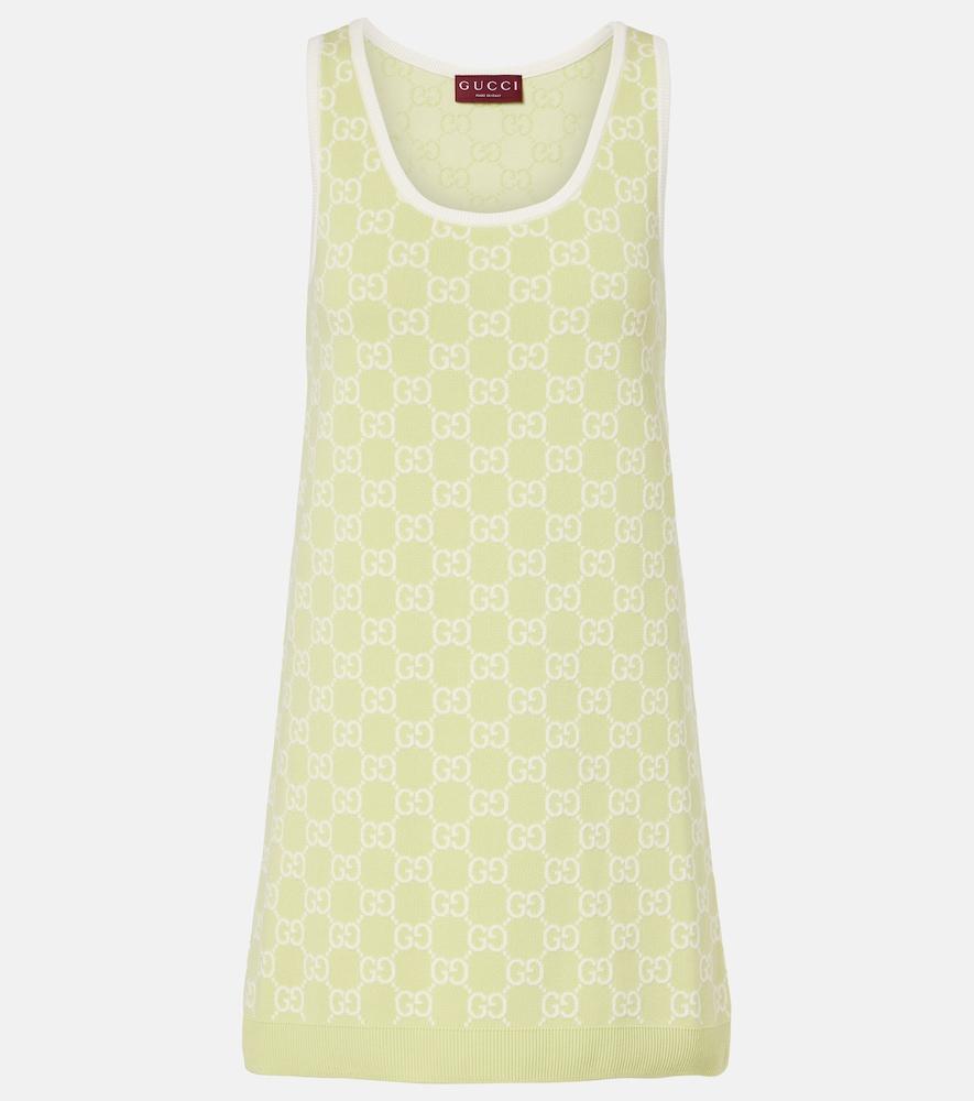 gucci gg cotton jacquard minidress