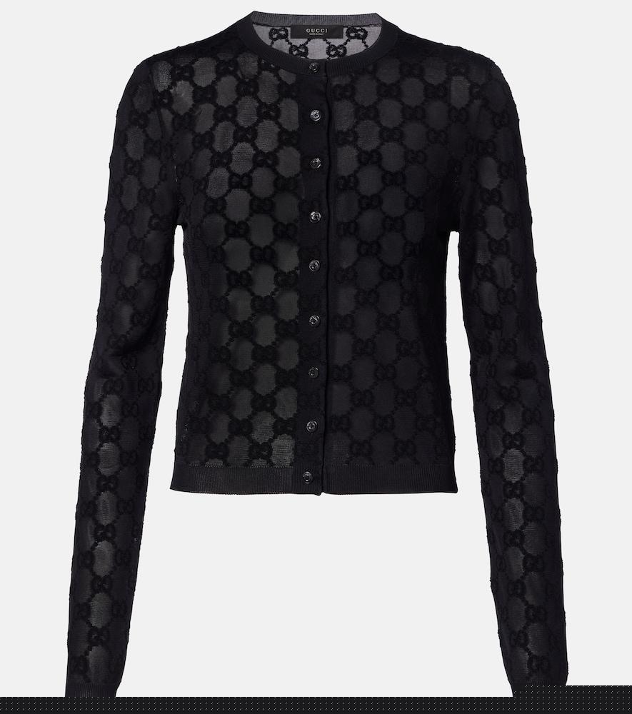 gucci gg crêpe cardigan