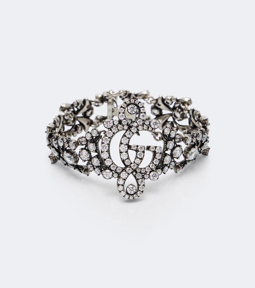 gucci gg marmont embellished cuff bracelet