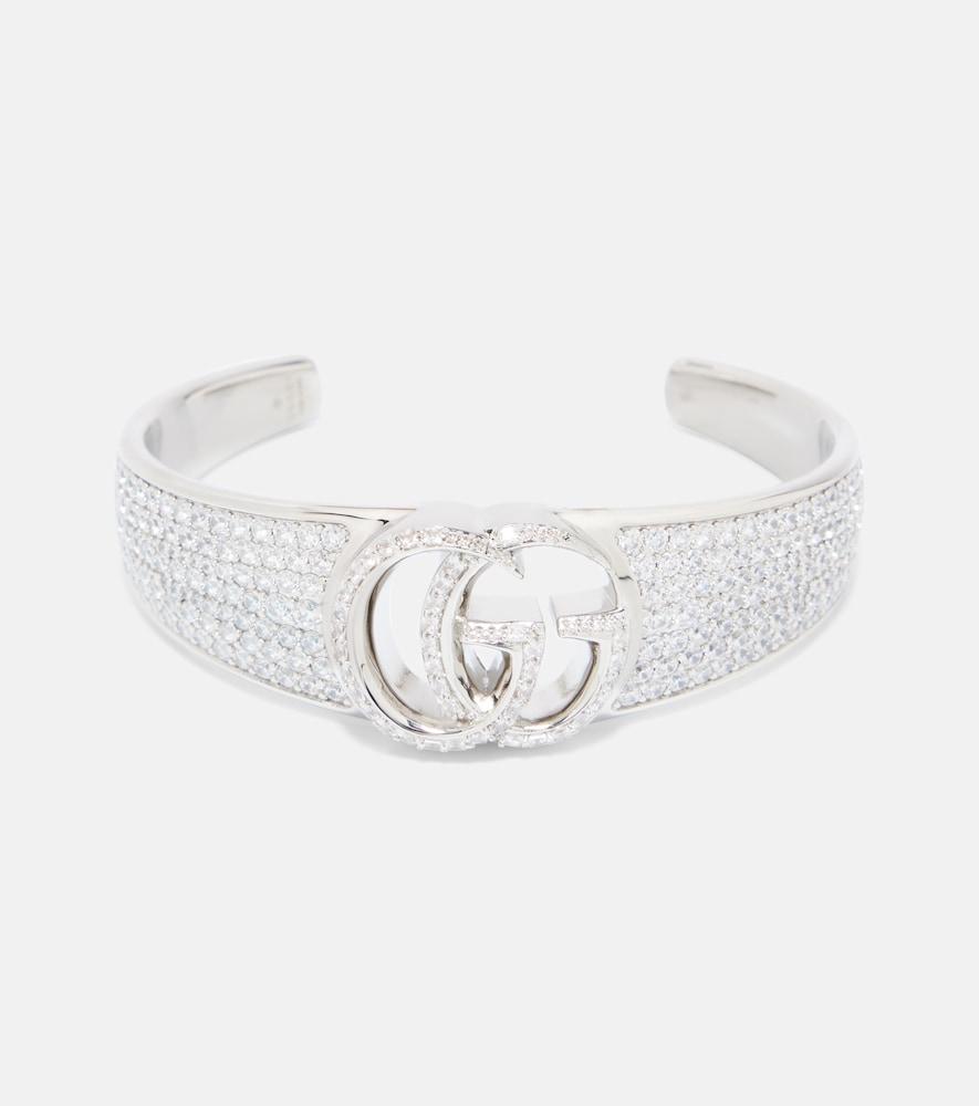 gucci gg marmont embellished cuff bracelet
