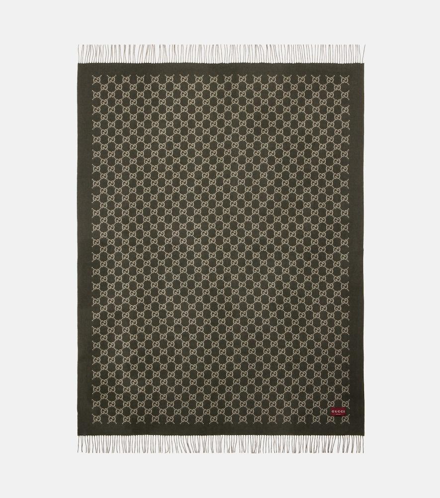 gucci gg reversible wool and cashmere blanket
