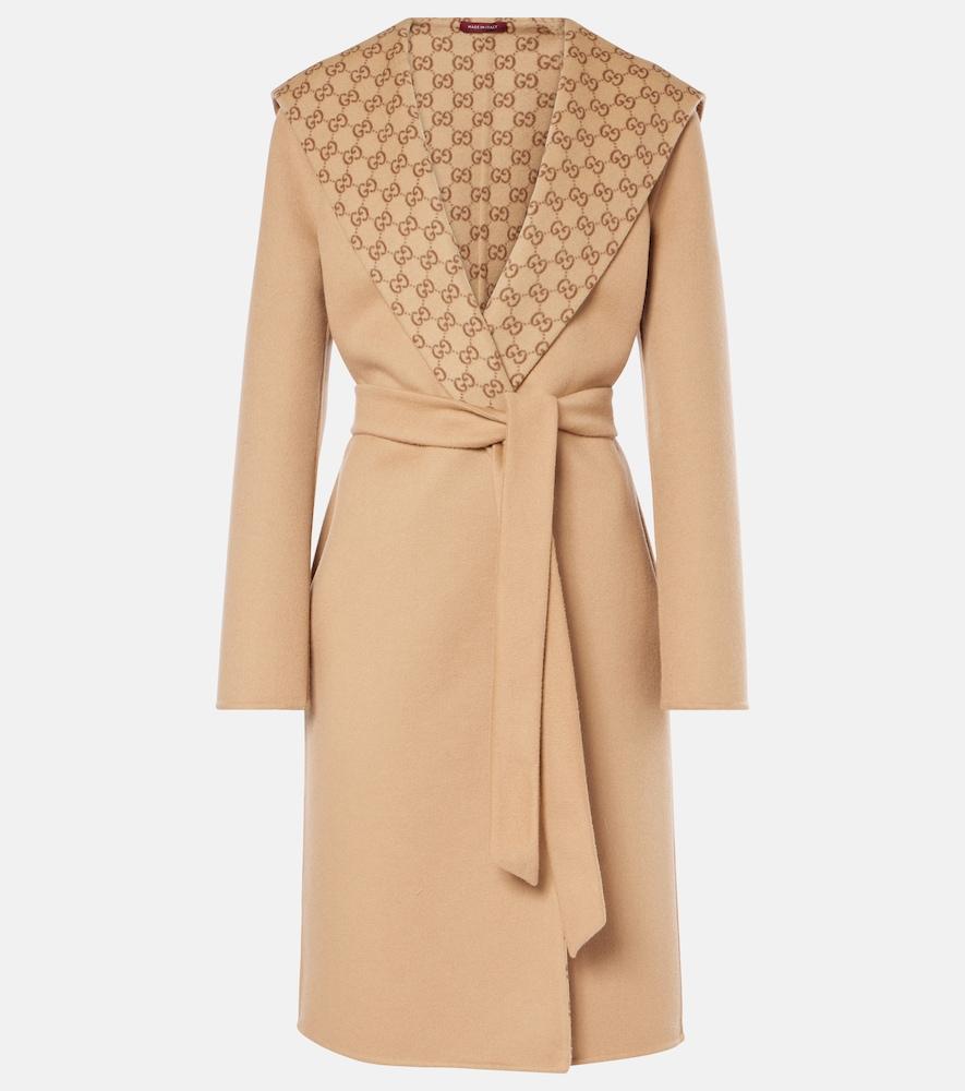 gucci gg reversible wool and silk coat