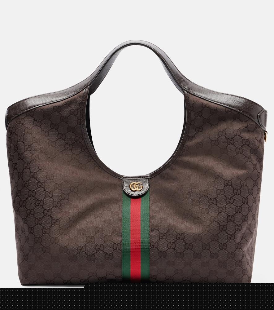 gucci gucci giglio large gg canvas tote bag