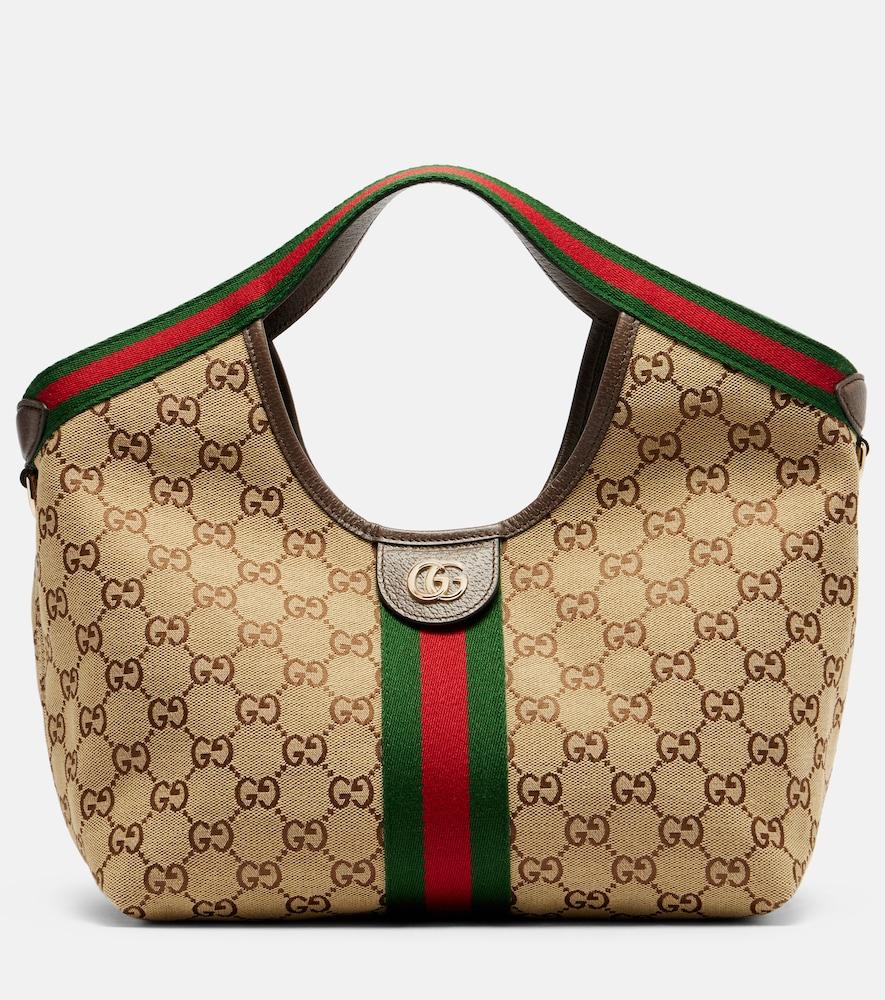 gucci gucci giglio small gg canvas tote bag