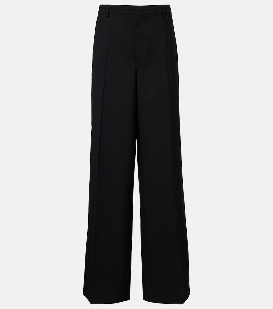 gucci high-rise wool straight pants