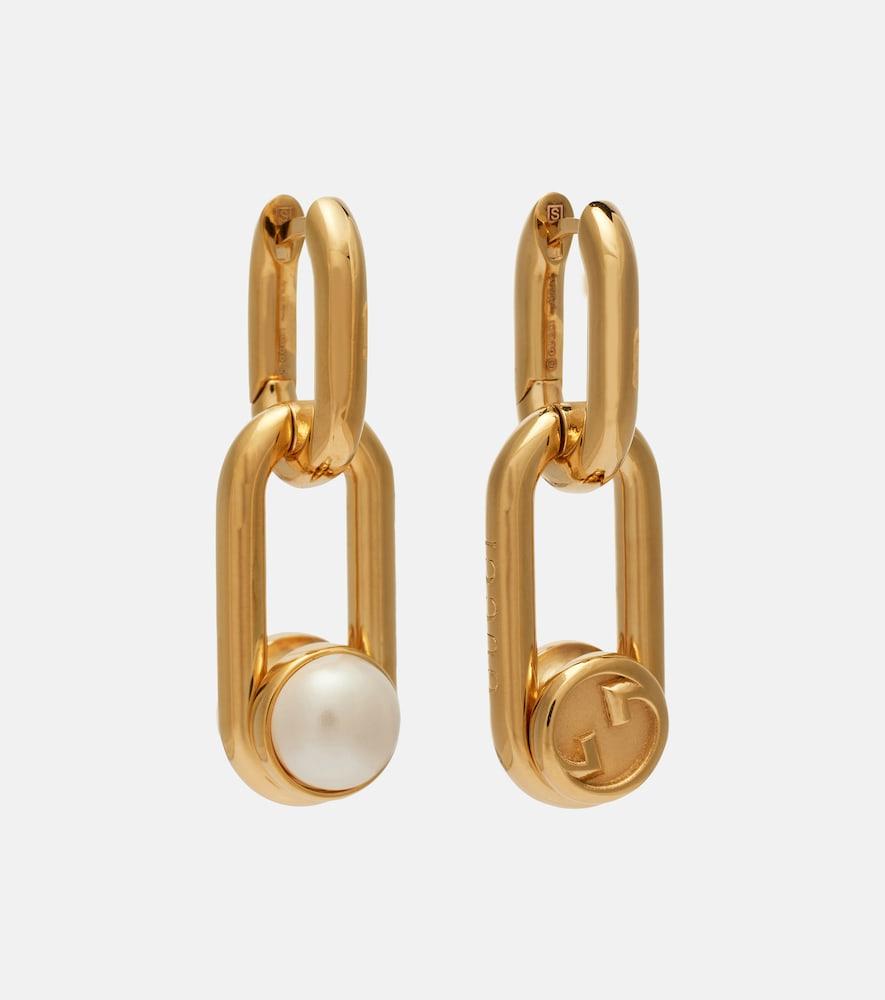 gucci interlocking g embellished drop earrings