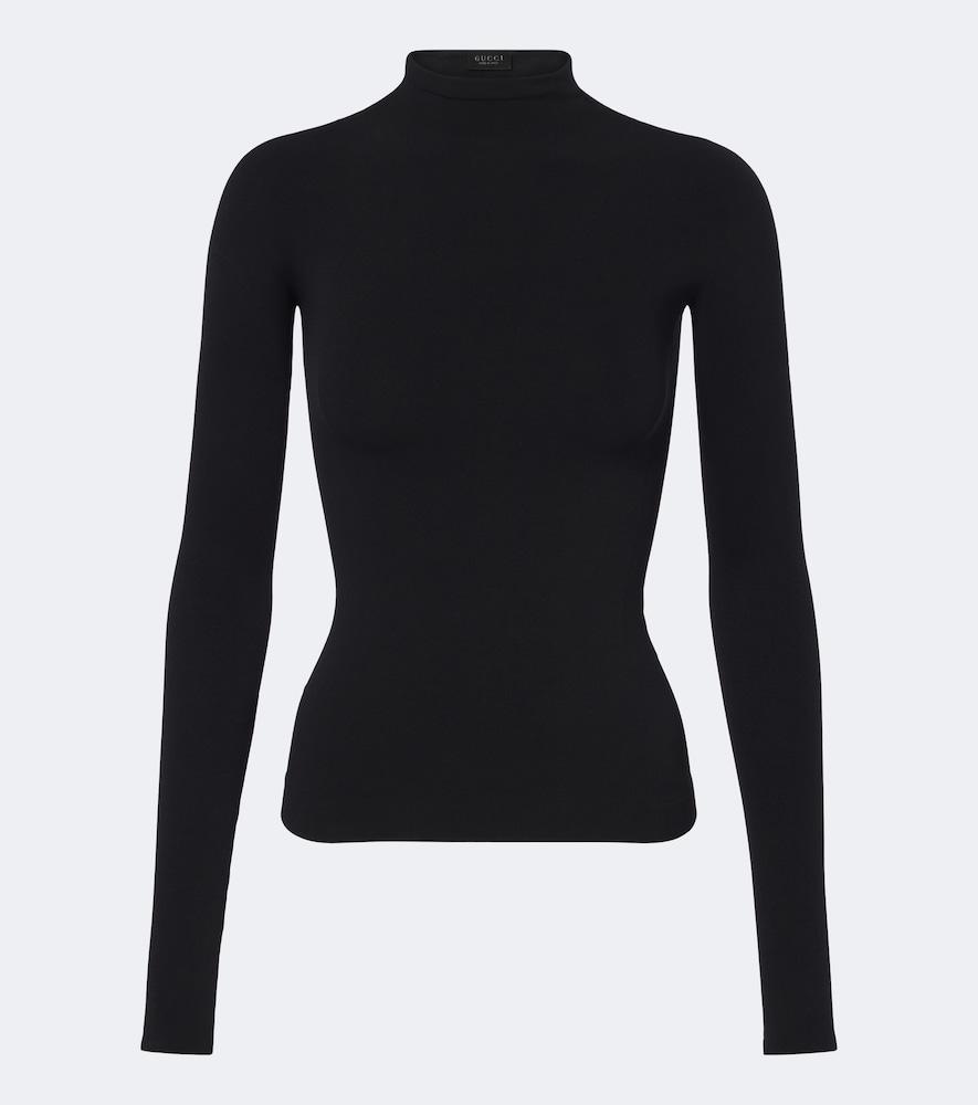 gucci jersey turtleneck top