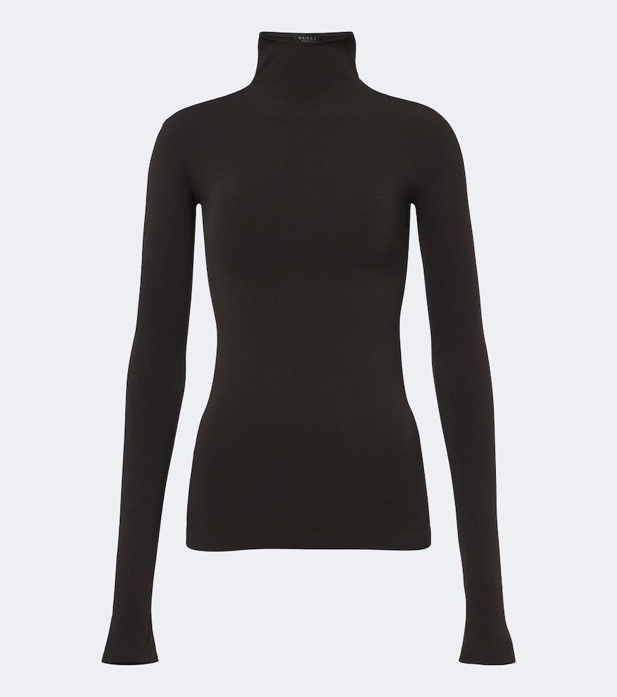 gucci jersey turtleneck top