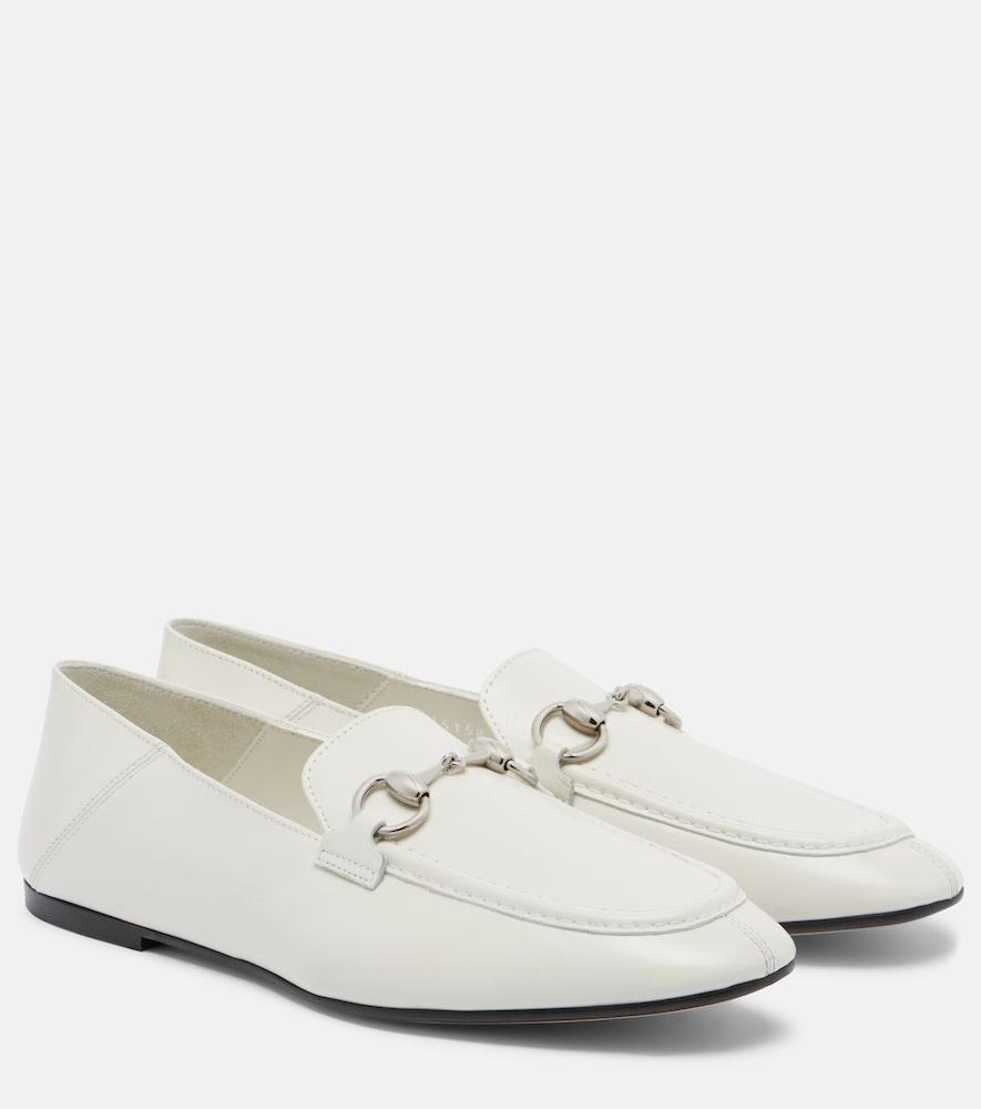 gucci jordaan soft horsebit leather loafers