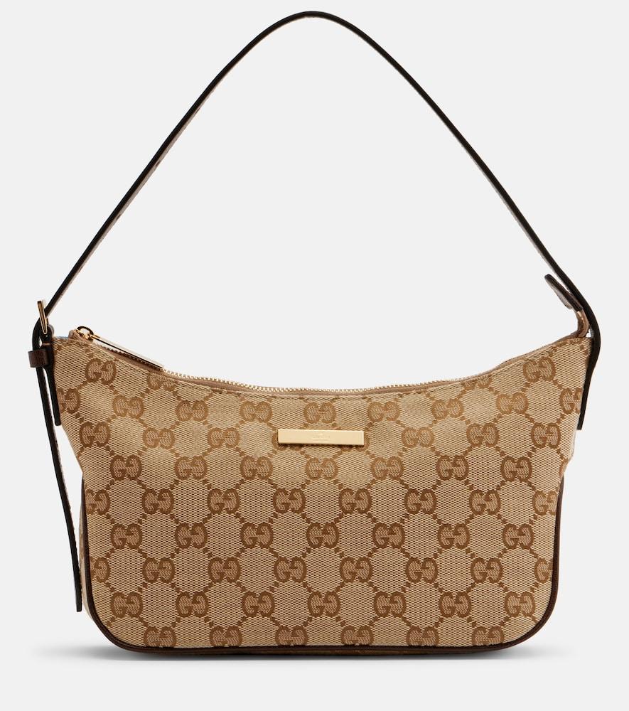 gucci lady lunetta small gg canvas shoulder bag