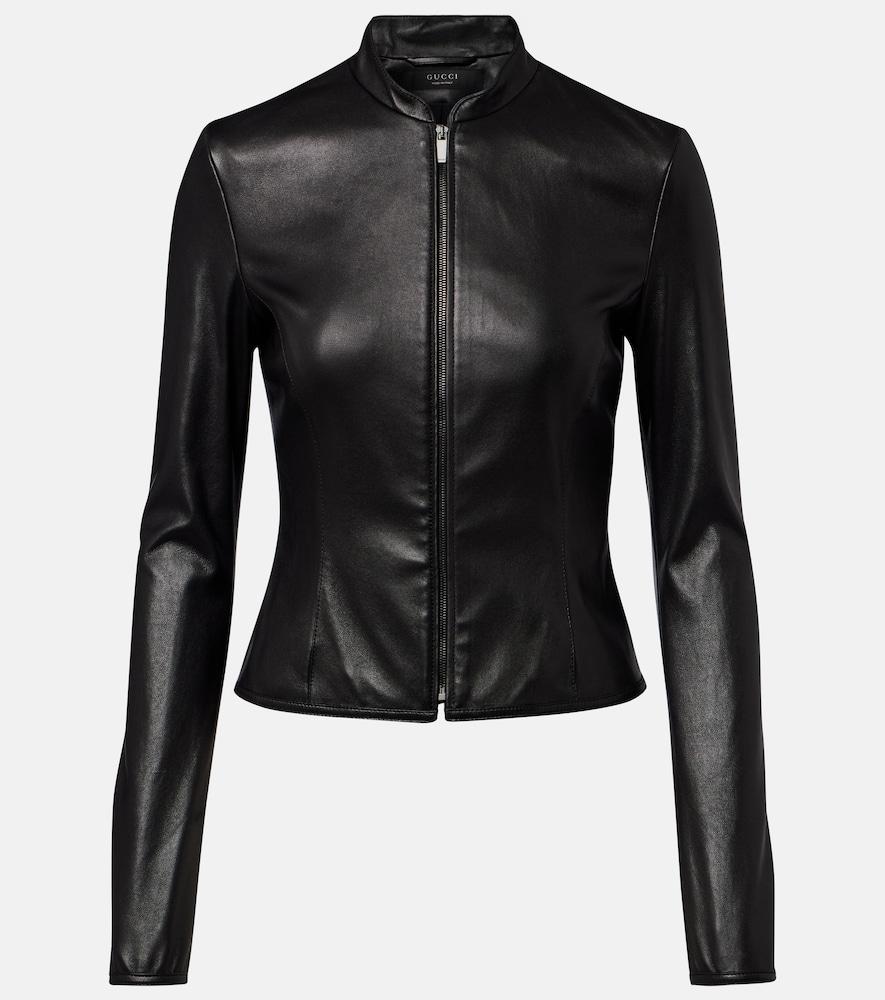 gucci leather jacket